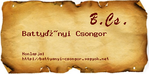 Battyányi Csongor névjegykártya