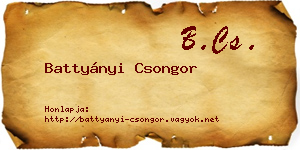 Battyányi Csongor névjegykártya